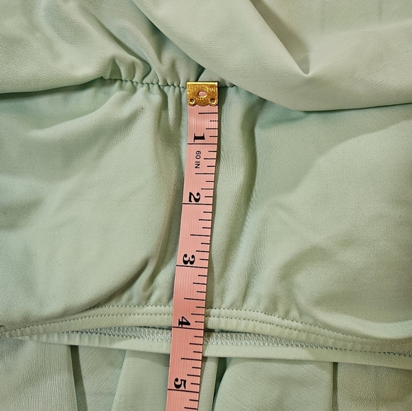 Pink by Victorias Secret Ladder Back Flounce Swim Top, Mint Green, XS - Picture 9 of 9